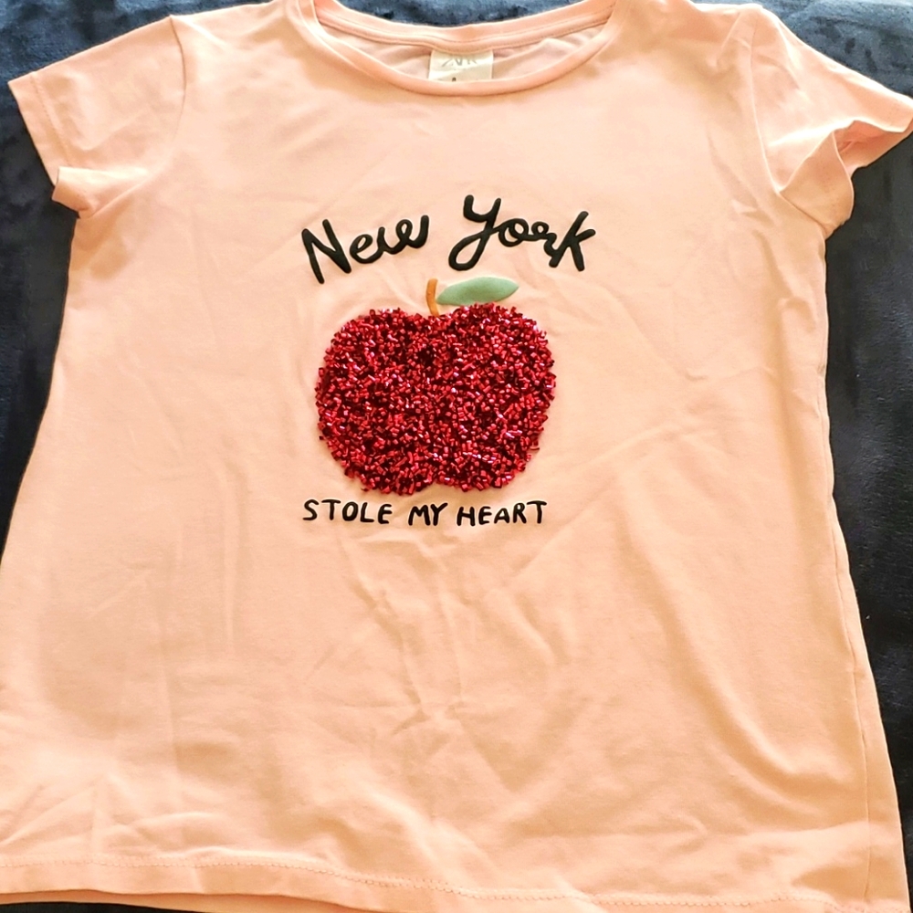 BNWOT Zara Kids NY Stole My 🍎 Tee Sz 8